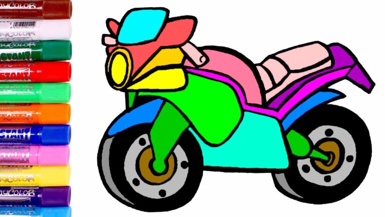 Diviértete con tus pequeños coloreando motos para niños